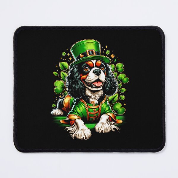 Item preview, Cavalier King Charles Spaniel Dog St Patrick's Day Irish Leprechaun Clover Shamrock designed and sold by JoelFox165.