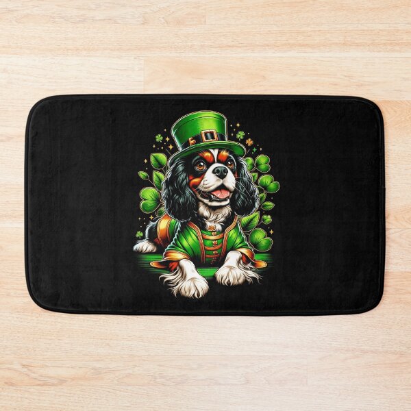 Item preview, Cavalier King Charles Spaniel Dog St Patrick's Day Irish Leprechaun Clover Shamrock designed and sold by JoelFox165.