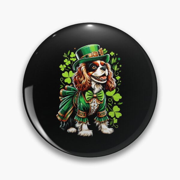 Item preview, Cavalier King Charles Spaniel Dog St Patrick's Day Irish Leprechaun Clover Shamrock designed and sold by JoelFox165.