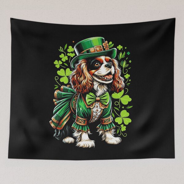 Item preview, Cavalier King Charles Spaniel Dog St Patrick's Day Irish Leprechaun Clover Shamrock designed and sold by JoelFox165.