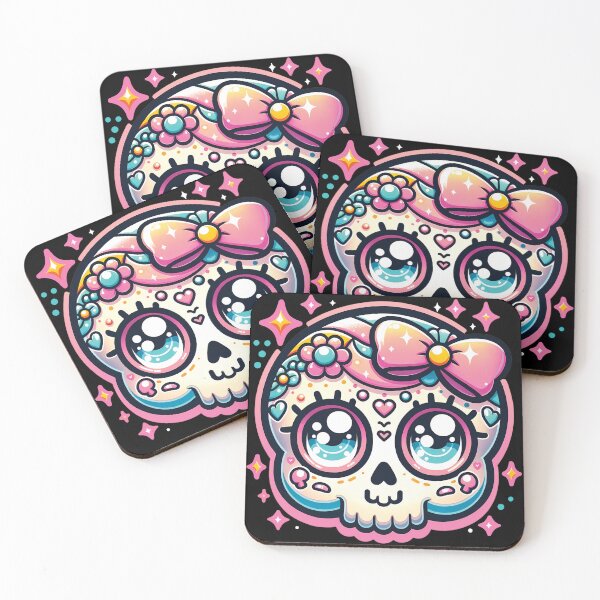 Item preview, Cute Kawaii Skull - Whimsical and Playful Design designed and sold by DesignDoodleArt.