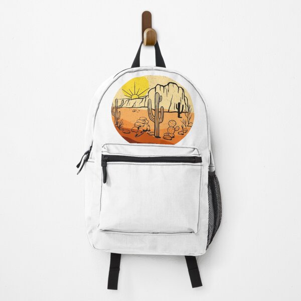 Item preview, Desert retro circle with cactus and cow skull designed and sold by Kate Made ART.