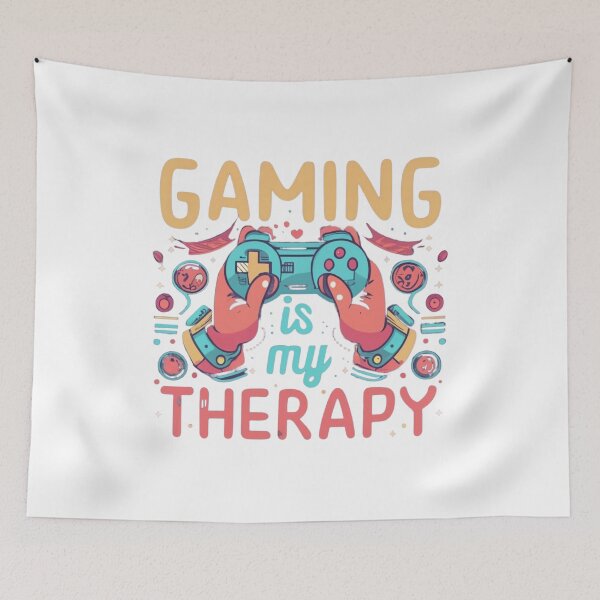 Item preview, Gaming is my therapy session. designed and sold by BlueGoldArt.