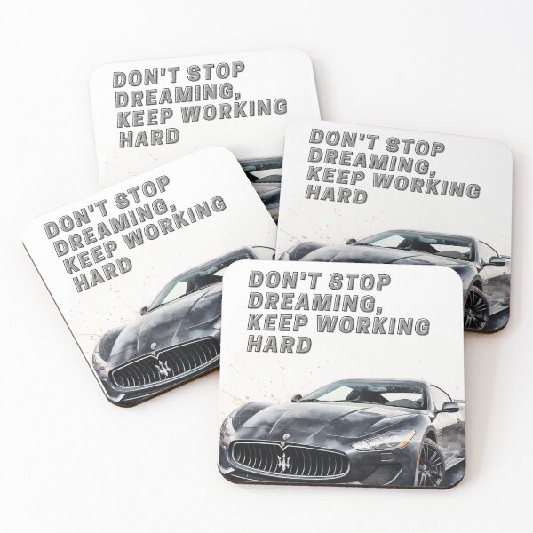 Item preview, Maserati Car Watercolor Motivational Painting Quote designed and sold by SuccessInsanity.