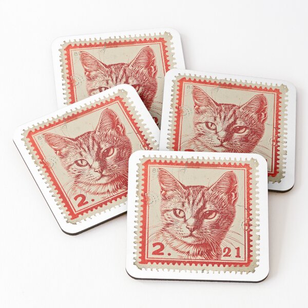 Item preview, Vintage postage Stamp Cat designed and sold by Ryslissa.