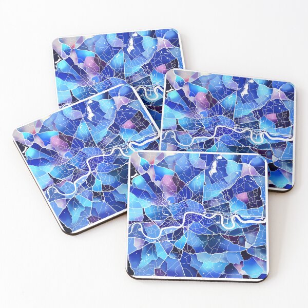 Item preview, London UK City Map - Marine Blue designed and sold by StylishStacks.