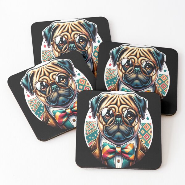 Item preview, The Dapper Pug in Bowtie and Glasses designed and sold by TeslaSt0re.
