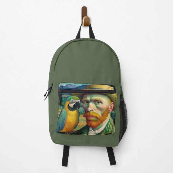 Item preview, Van Gogh with parrot Funny masterpieces designed and sold by ArtUnova.