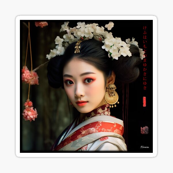 Item preview, Japanese, portrait, geisha, flowers, Sakura, Landscape, floral, Fog, foggy, photography, haiku, zen, kawaii designed and sold by KsaveraArt.