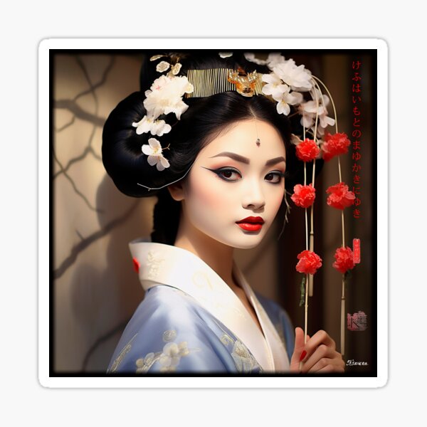 Item preview, Japanese, portrait, geisha, flowers, Sakura, Landscape, floral, Fog, foggy, photography, haiku, zen, kawaii designed and sold by KsaveraArt.