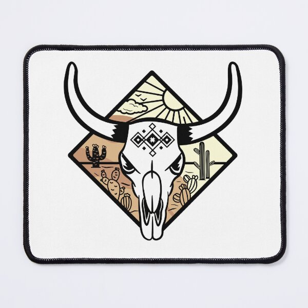 Item preview, Cow Skull with desert background  designed and sold by Kate Made ART.