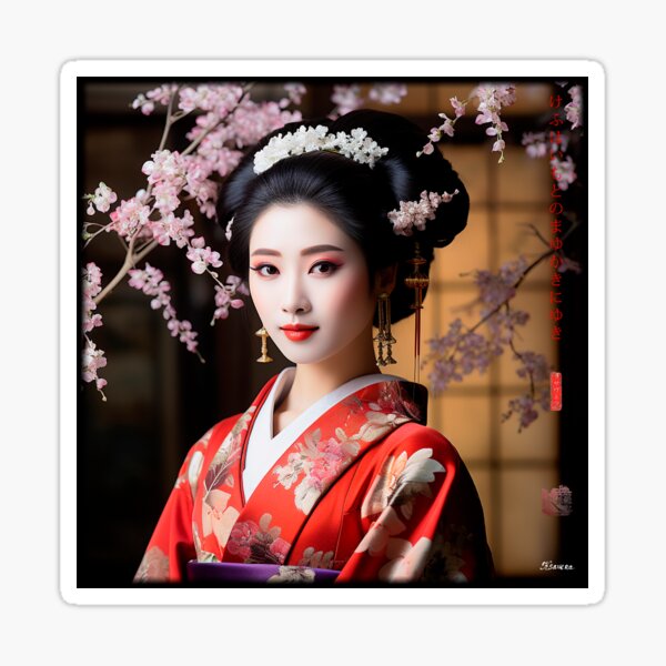 Item preview, Japanese, portrait, geisha, flowers, Sakura, Landscape, floral, Fog, foggy, photography, haiku, zen, kawaii designed and sold by KsaveraArt.