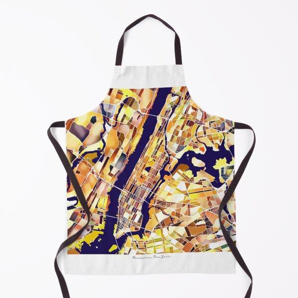 Item preview, Manhattan New York City Map - Golden Yellow designed and sold by StylishStacks.