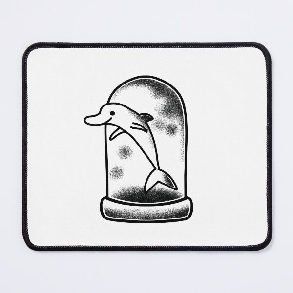 Item preview, Flash Tattoo dolphin in a snow globe designed and sold by jazzydevil.