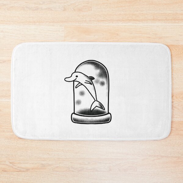 Item preview, Flash Tattoo dolphin in a snow globe designed and sold by jazzydevil.