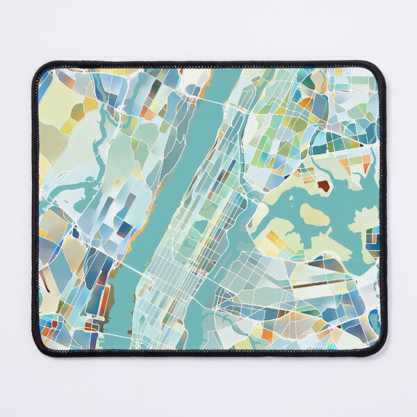 Item preview, Manhattan New York City Map - Pastel Color Scheme designed and sold by StylishStacks.