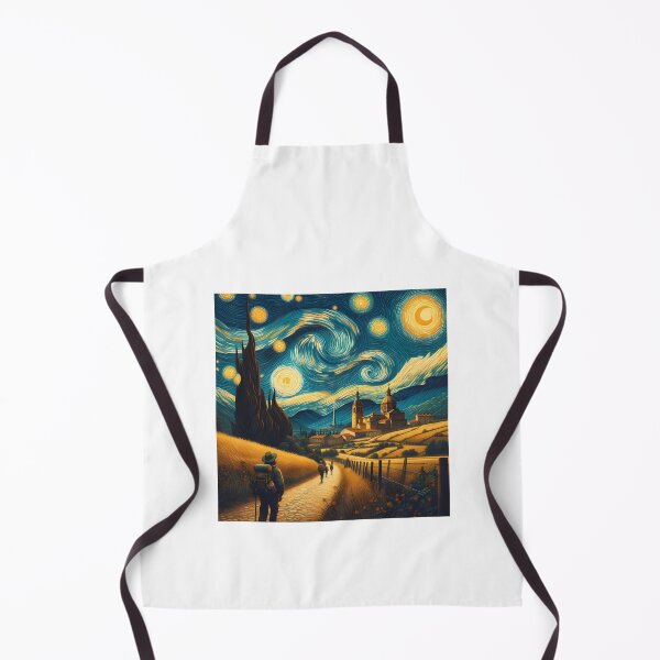 Item preview, Way of St. James, France, Spain, design in the style of Vincent van Gogh Starry Night designed and sold by CreativeSparkzz.