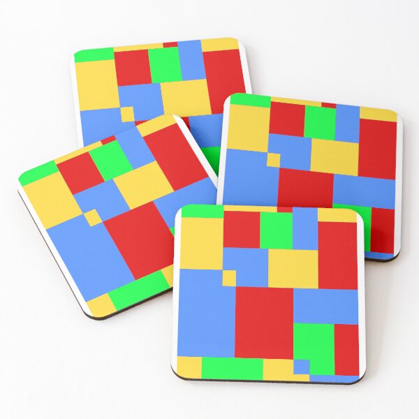 Item preview, colourful cubistic meadow designed and sold by Depression-Art.