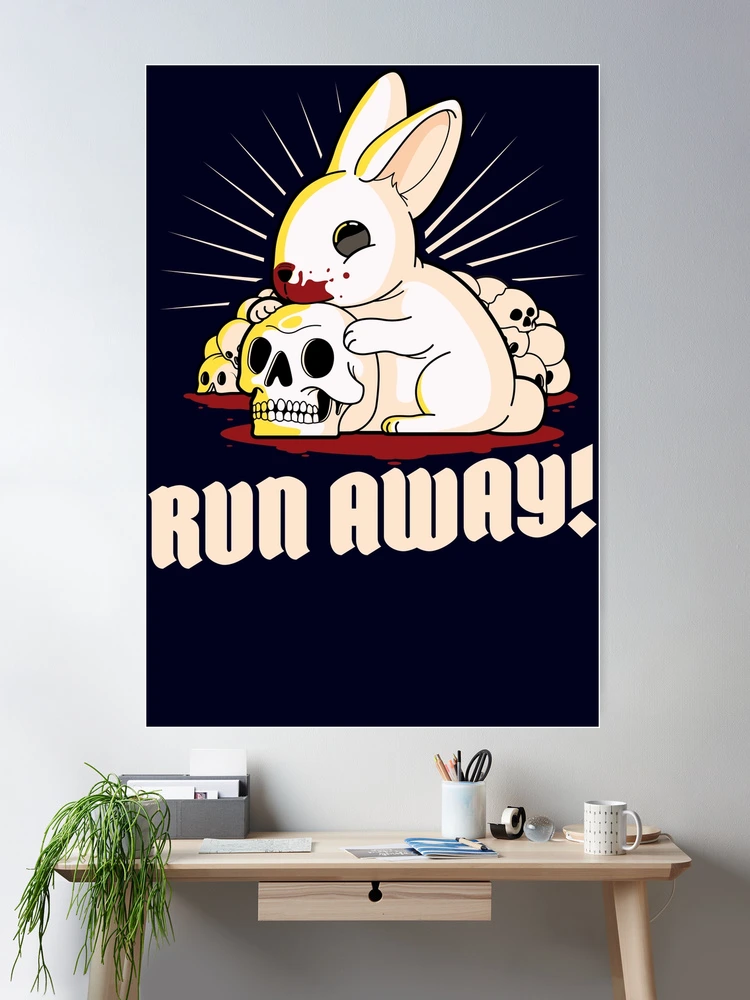 if six was nine RABBIT/ RUNNING初期 Cute killer rabbit - Run Away! (on dark colors)