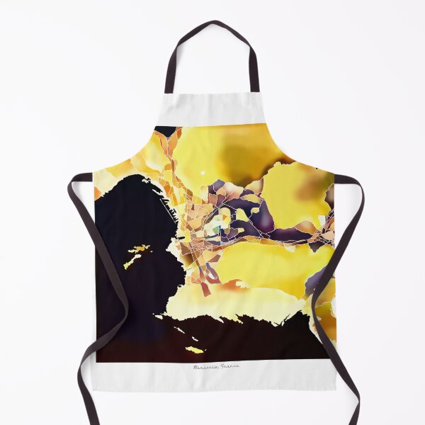 Item preview, Marseille France City Map - Golden Yellow designed and sold by StylishStacks.