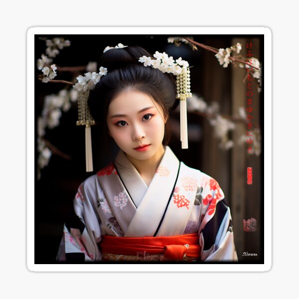 Item preview, Japanese, portrait, geisha, flowers, Sakura, Landscape, floral, Fog, foggy, photography, haiku, zen, kawaii designed and sold by KsaveraArt.