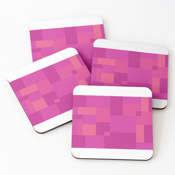 Item preview, Deep pink cubistic meadow designed and sold by Depression-Art.