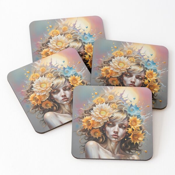 Item preview, Pastel flowers, hard sun designed and sold by Son-of-a-badger.
