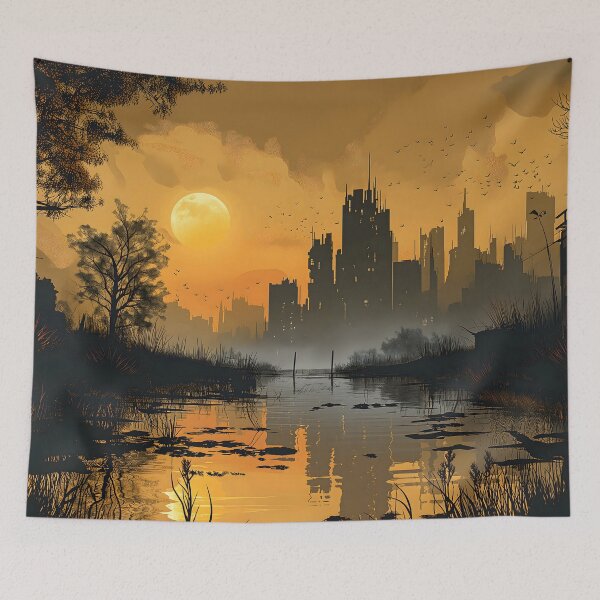 Item preview, Post Apocalyptic City Landscape designed and sold by Sp3ctrumOfColor.
