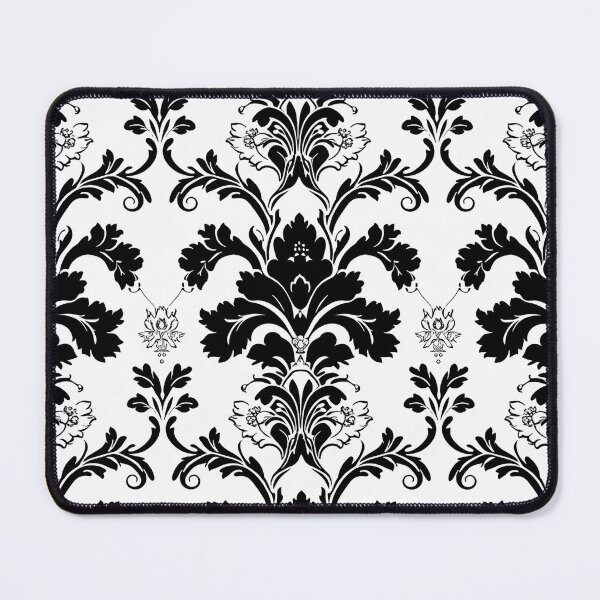 Aperçu de l'œuvre Majesté monochrome : design damassé classique en noir et blanc créée et vendue par Ullemanddk1.