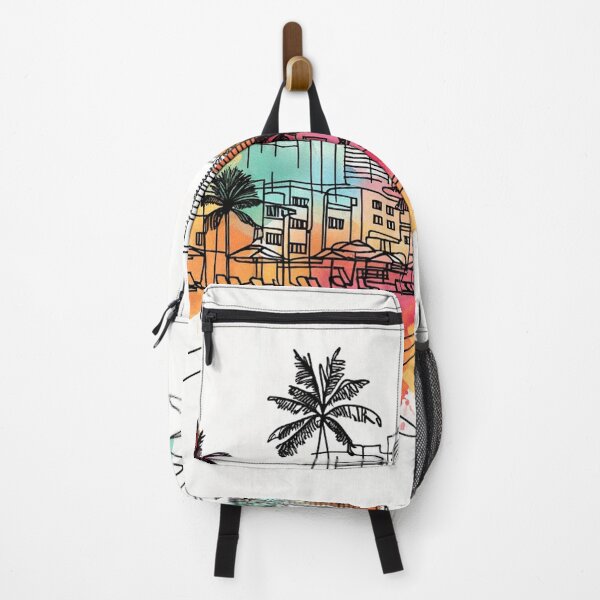 Item preview, Miami Beach, Single Line Watercolor designed and sold by ArtfulMiller.