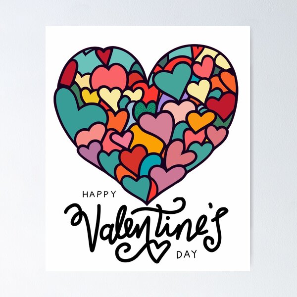 Item preview, Happy Valentines Day with Hearts ,brafdesign designed and sold by Brafdesign.