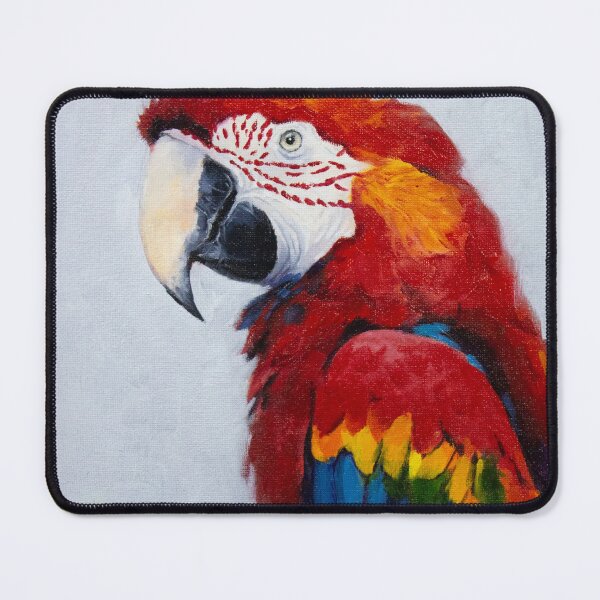 Item preview, Scarlet Macaw Parrot Oil Painting Print designed and sold by shreyasfineart.