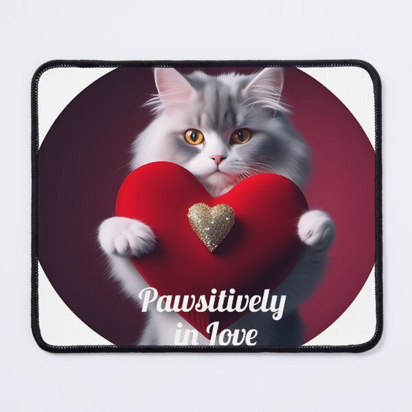 Item preview, Pawsitively in love Valentines Day Cat designed and sold by KaiLabsArt.