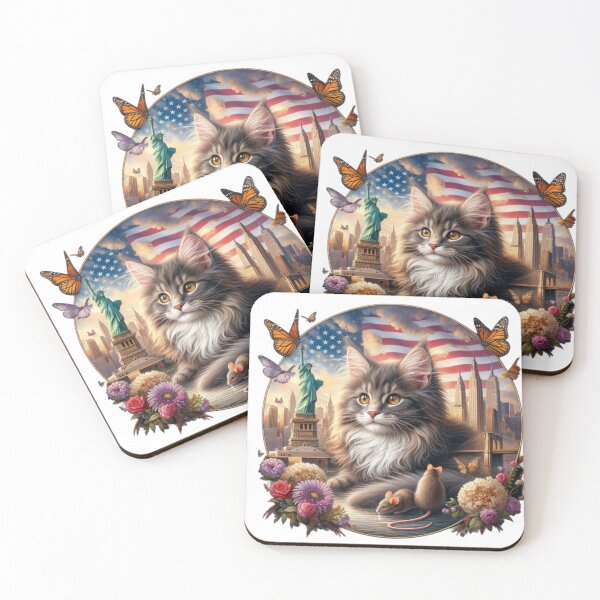 Item preview, Maine Coon cat, New York designed and sold by KICIART.
