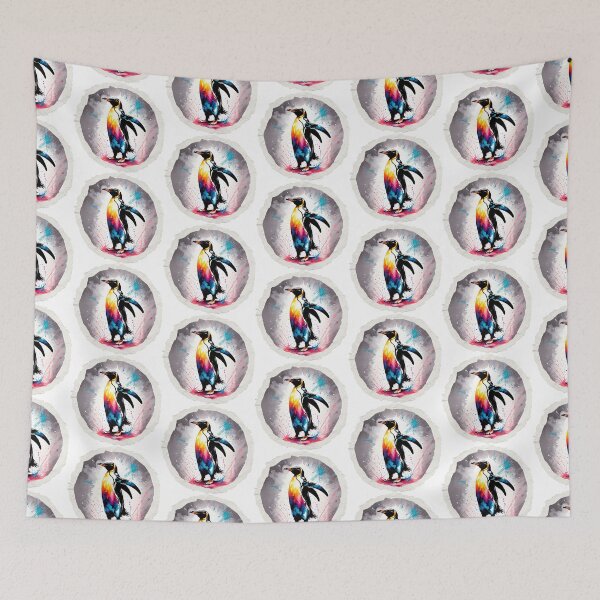 Item preview, Penguin Paint Splash Artwork  designed and sold by BotunPeony.