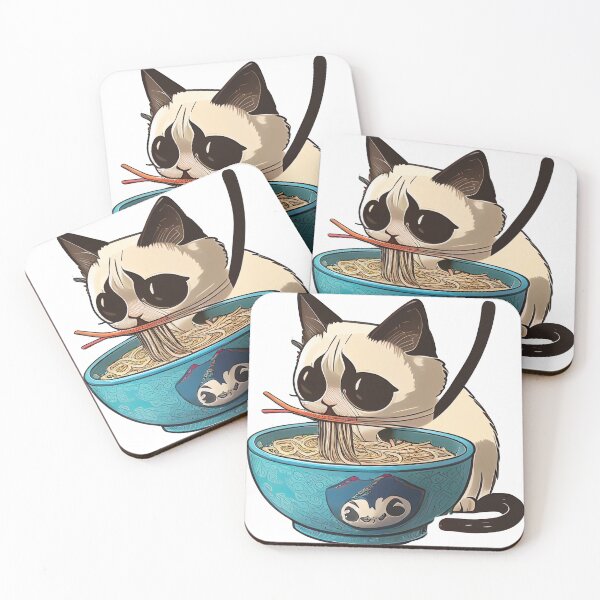 Item preview, Cute Ramen Cat Nom 2 designed and sold by LilyWhiteSu.