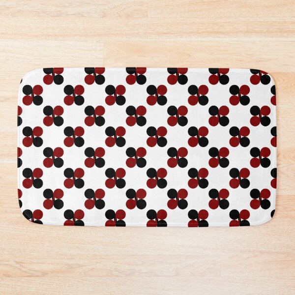 Item preview, red and black dot flower, checkerboard grid vintage and retro designed and sold by pipikijung.