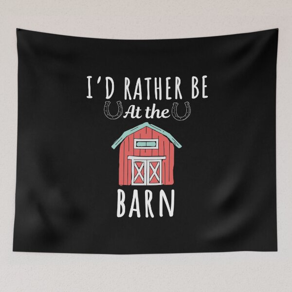 Item preview, I'd rather be at the barn, funny horse lovers and owners saying designed and sold by NBSStore.