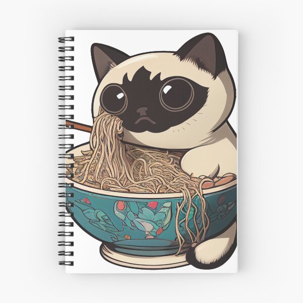 Item preview, Cute Ramen Cat Nom designed and sold by LilyWhiteSu.