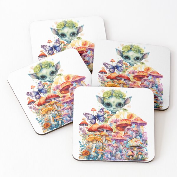Item preview, A Creature Colorful Mushrooms, A Butterfly Among Nature. designed and sold by ProDesignByMK.