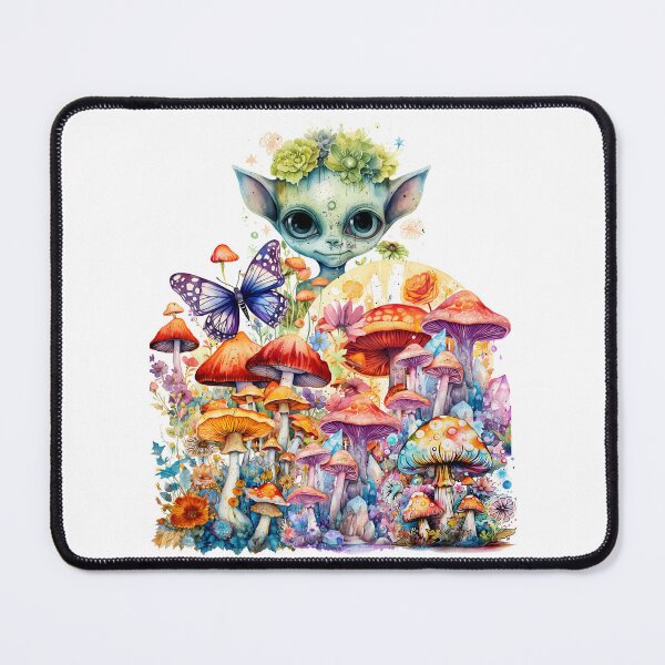 Item preview, A Creature Colorful Mushrooms, A Butterfly Among Nature. designed and sold by ProDesignByMK.