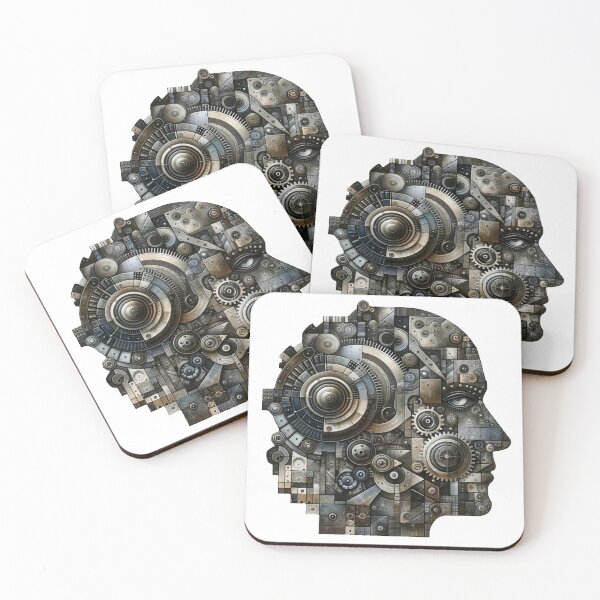 Item preview, Human head, consisting of mechanical parts and gears designed and sold by Xenorry.