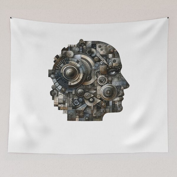 Item preview, Human head, consisting of mechanical parts and gears designed and sold by Xenorry.