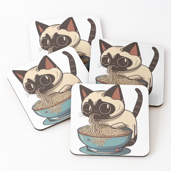 Item preview, Cute Cat Ramen Nom 3 designed and sold by LilyWhiteSu.