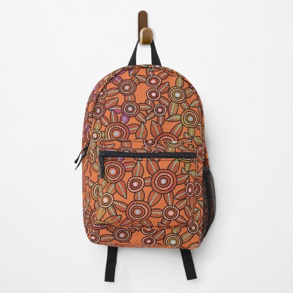 Item preview, NO AI ! Orange Autumn Dot Art Flowers designed and sold by ManonElmendorp.