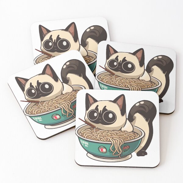 Item preview, Cute Cat Ramen Nom 4 designed and sold by LilyWhiteSu.