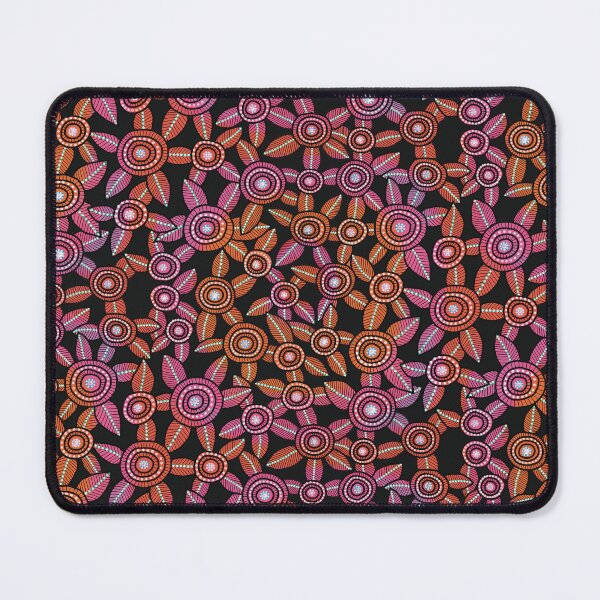 Item preview, NO AI ! Red Dot Art Flowers with Black Background designed and sold by ManonElmendorp.