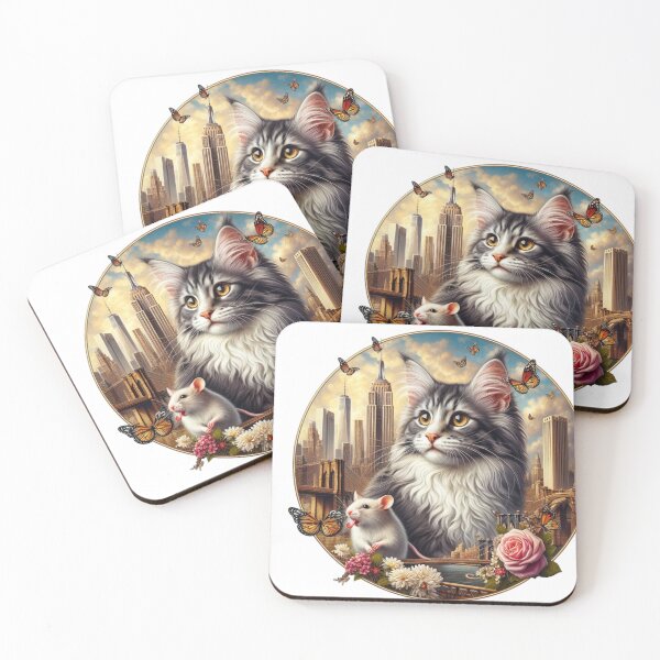 Item preview, Maine Coon cat, New York, designed and sold by KICIART.