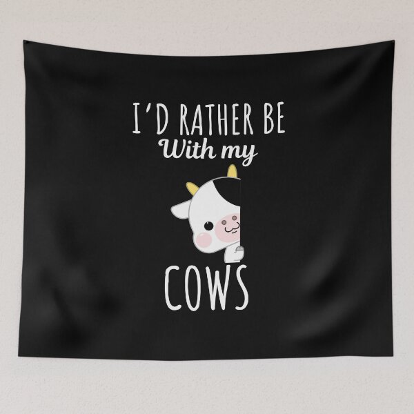 Item preview, I'd rather be with my cows, funny cow lovers and owners saying designed and sold by NBSStore.