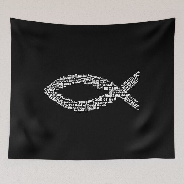 Item preview, Sacred Fish Jesus Tee - Faithful Emblem designed and sold by clevercraft58.